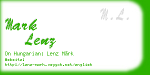 mark lenz business card