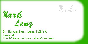 mark lenz business card